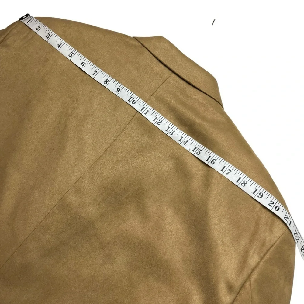 CHAPS Ralph Lauren Faux Suede Jacket Men’s Blazer Sports Suit Coat SZ 48L Tan